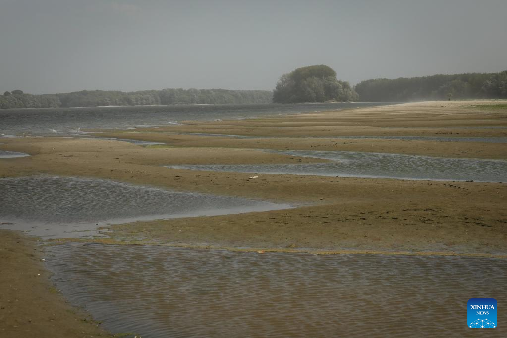 In pics Danube river at low water level due to droughtXinhua