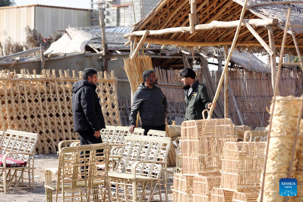 Date palms used to craft furniture in IraqXinhua