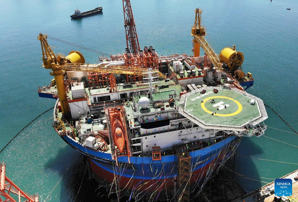 Asia's first cylindrical FPSO facility completed in E China-Xinhua