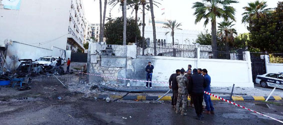 Car bombs target Egypt, UAE embassies in Libya's Tripoli