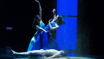 Hungarian artists perform in dress rehearsal of dance drama "Antigone"