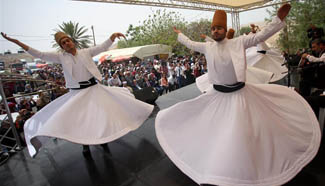 Turkish Whirling dervishes perform during festival