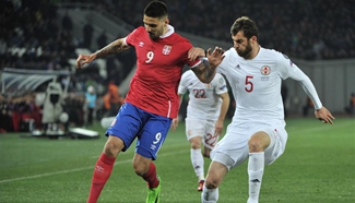 FIFA World Cup 2018 Qualifying: Serbia beats Georgia 3-1